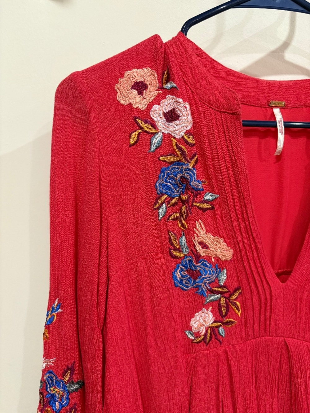 Free People Mia Gauze Embroidered Mini Dress